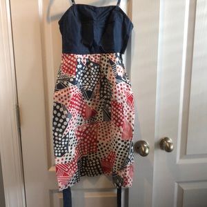 Red white and blue Anthropologie dress